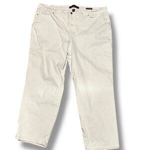 GLORIA VANDEBILT -  Amanda Pants - White - Embellished with Sparkles - Size 22W